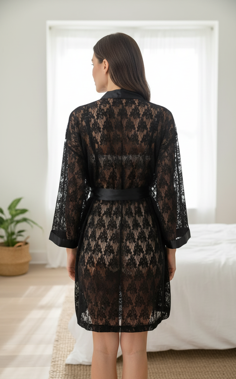 Patron de couture Kimono dentelle lingerie femme