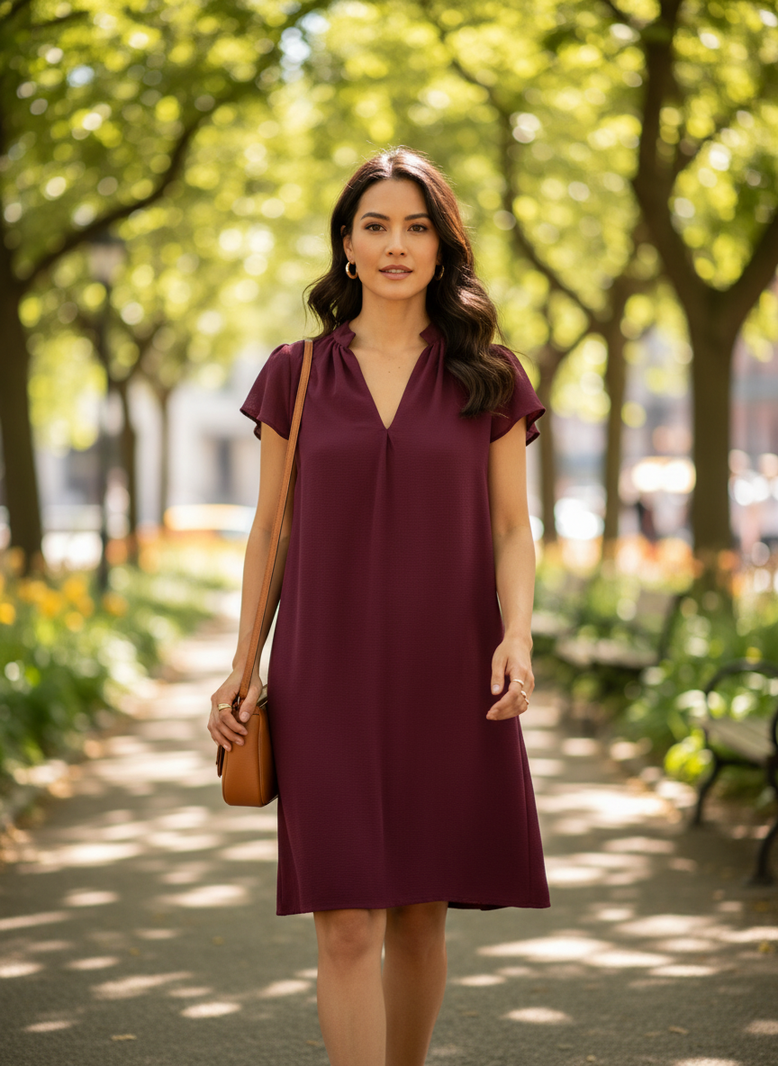 Patron de couture Robe en crêpe viscose