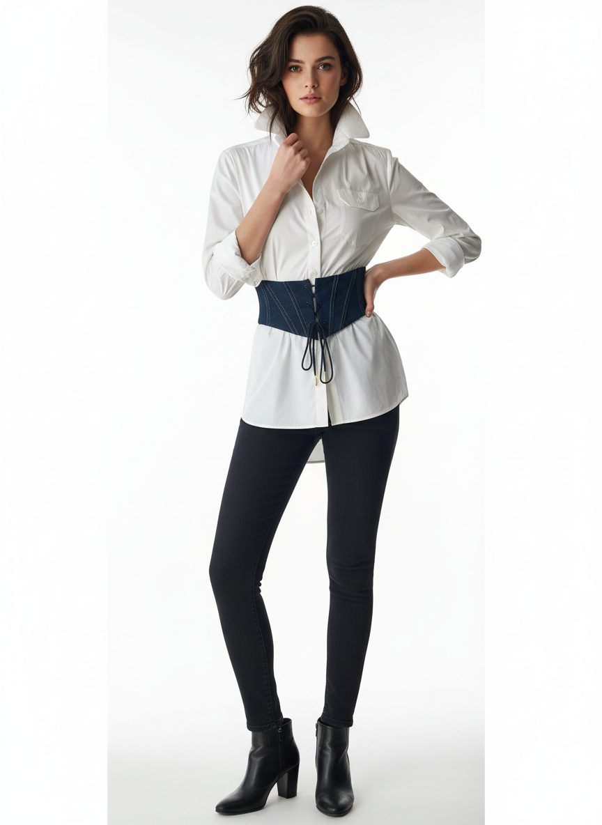 Corset ceinture améthyste jean