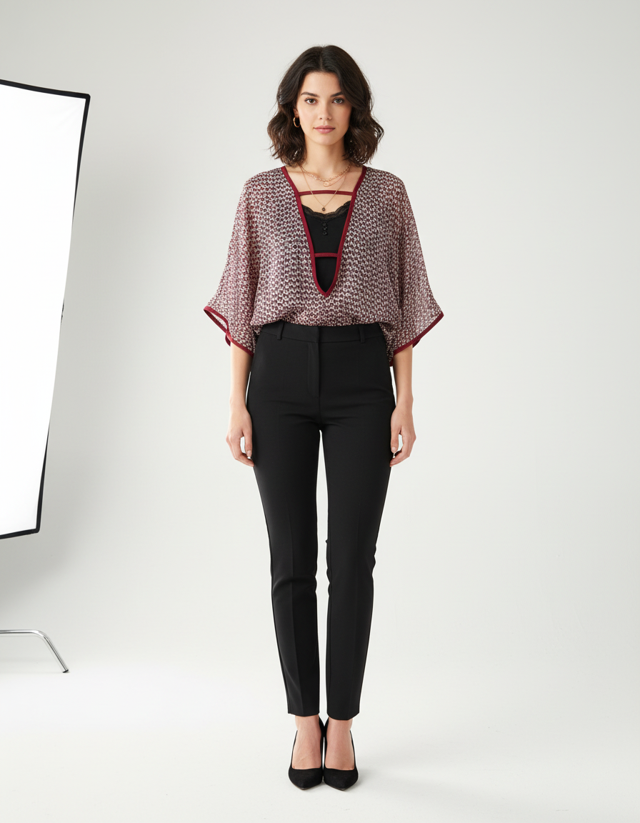 Blouse Jasmin short dolman sleeve top - 3