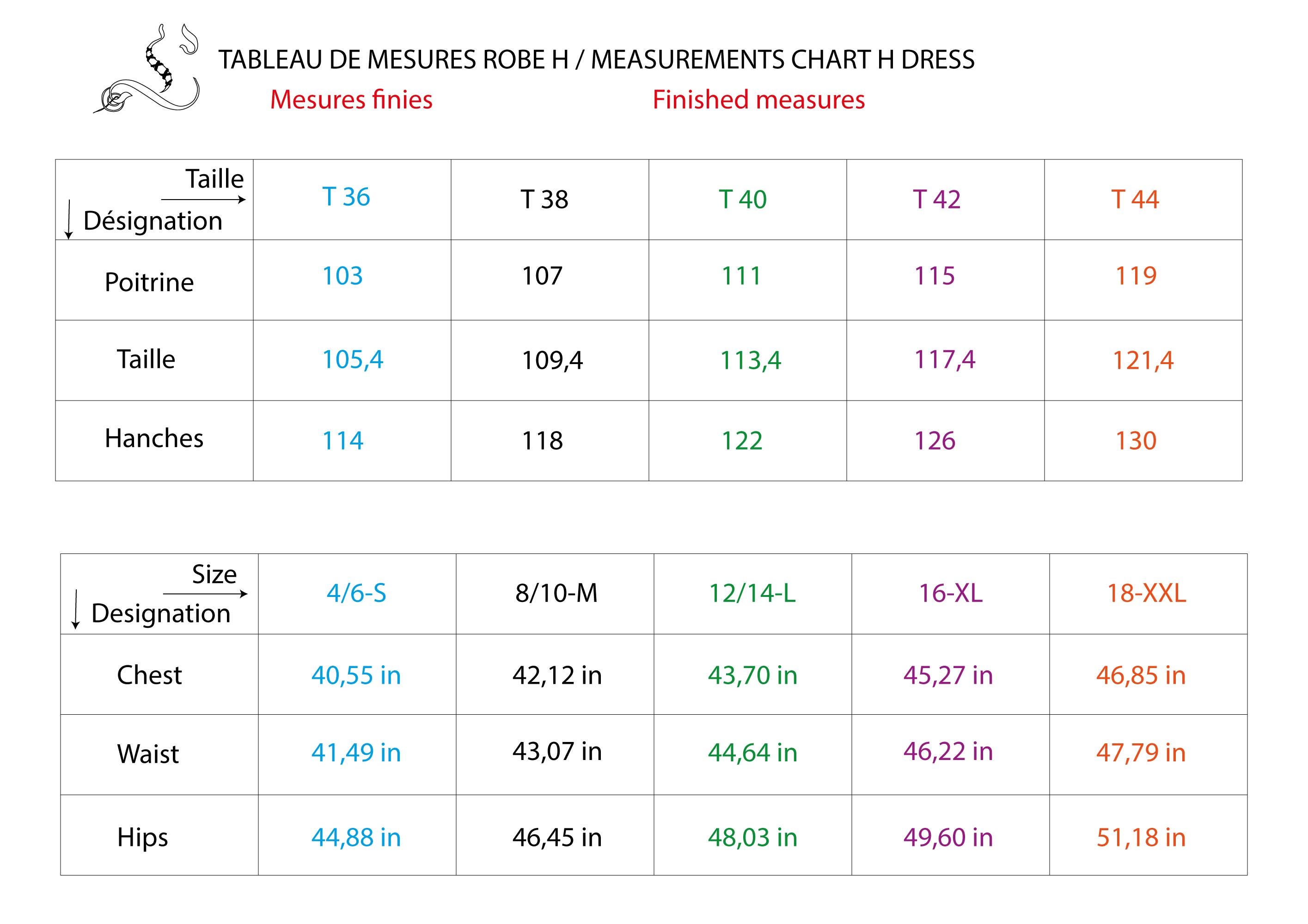 Sewing pattern dress H - 12