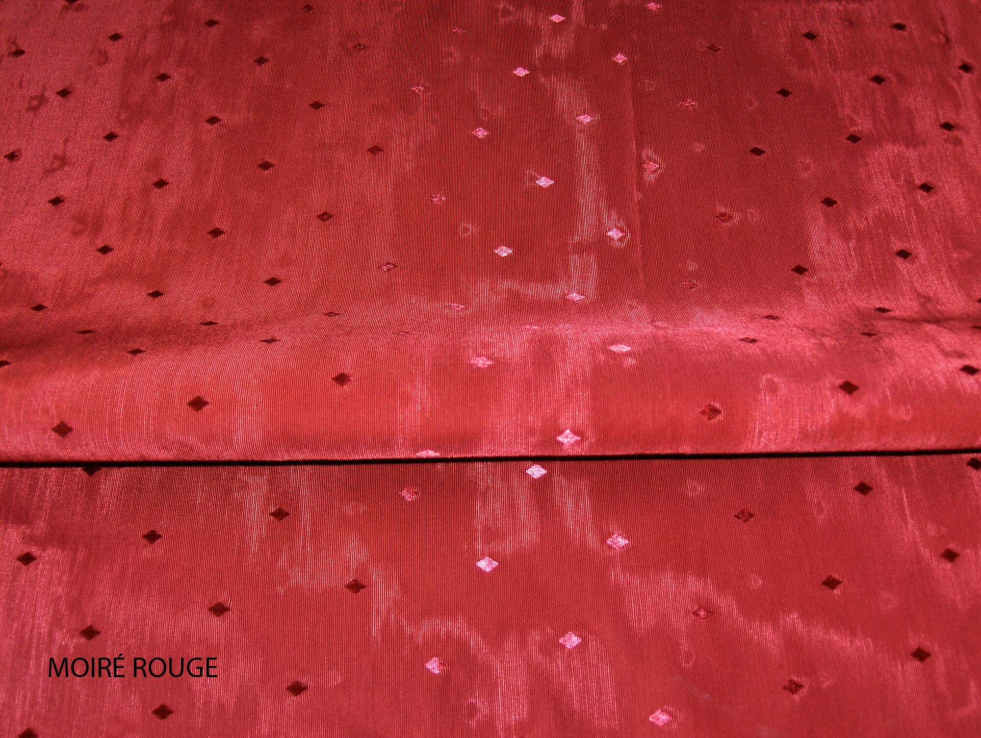 Ceinture corset Améthyste baleiné en moiré rouge - 8