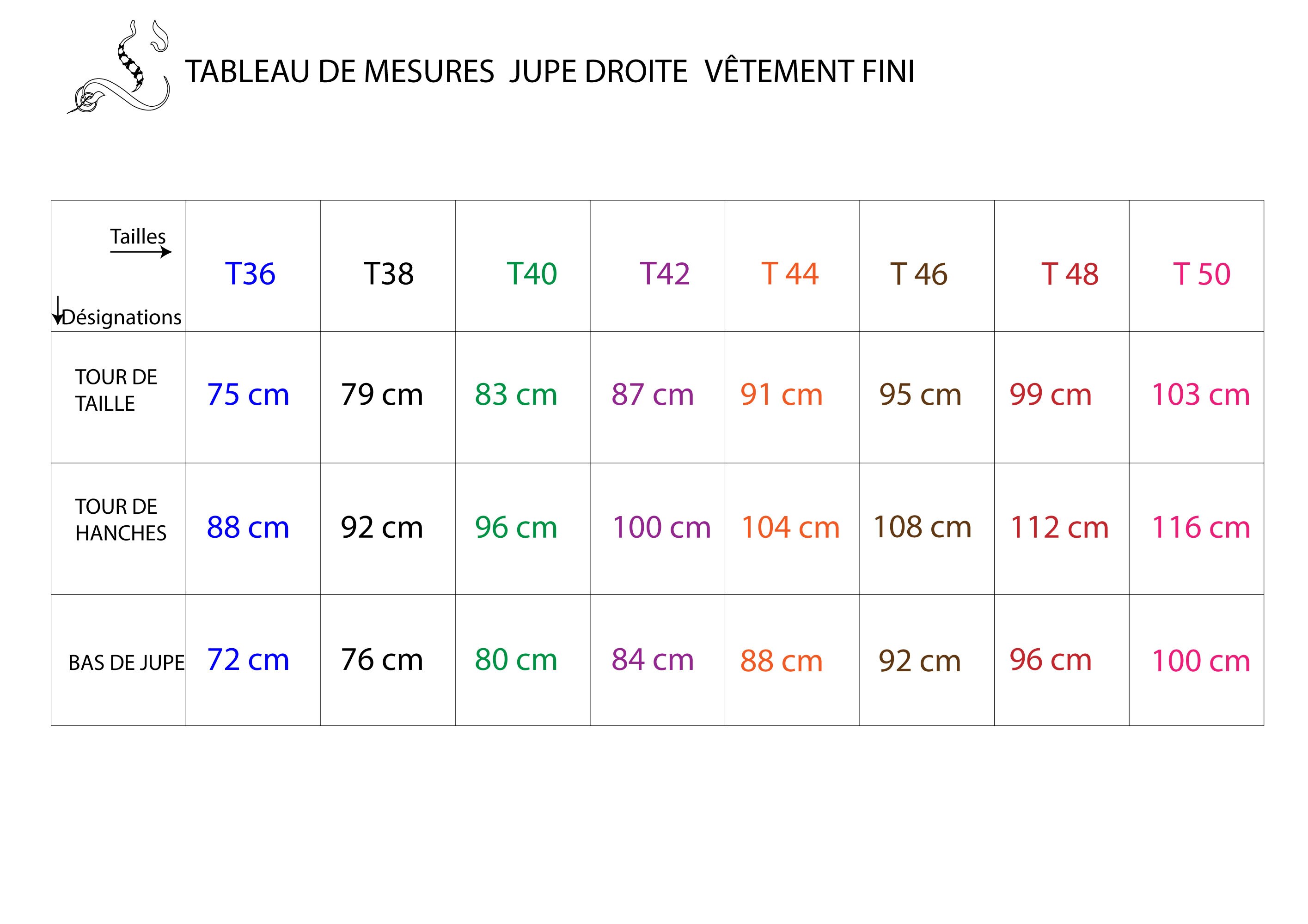 Patron de couture Jupe droite jeans - 10