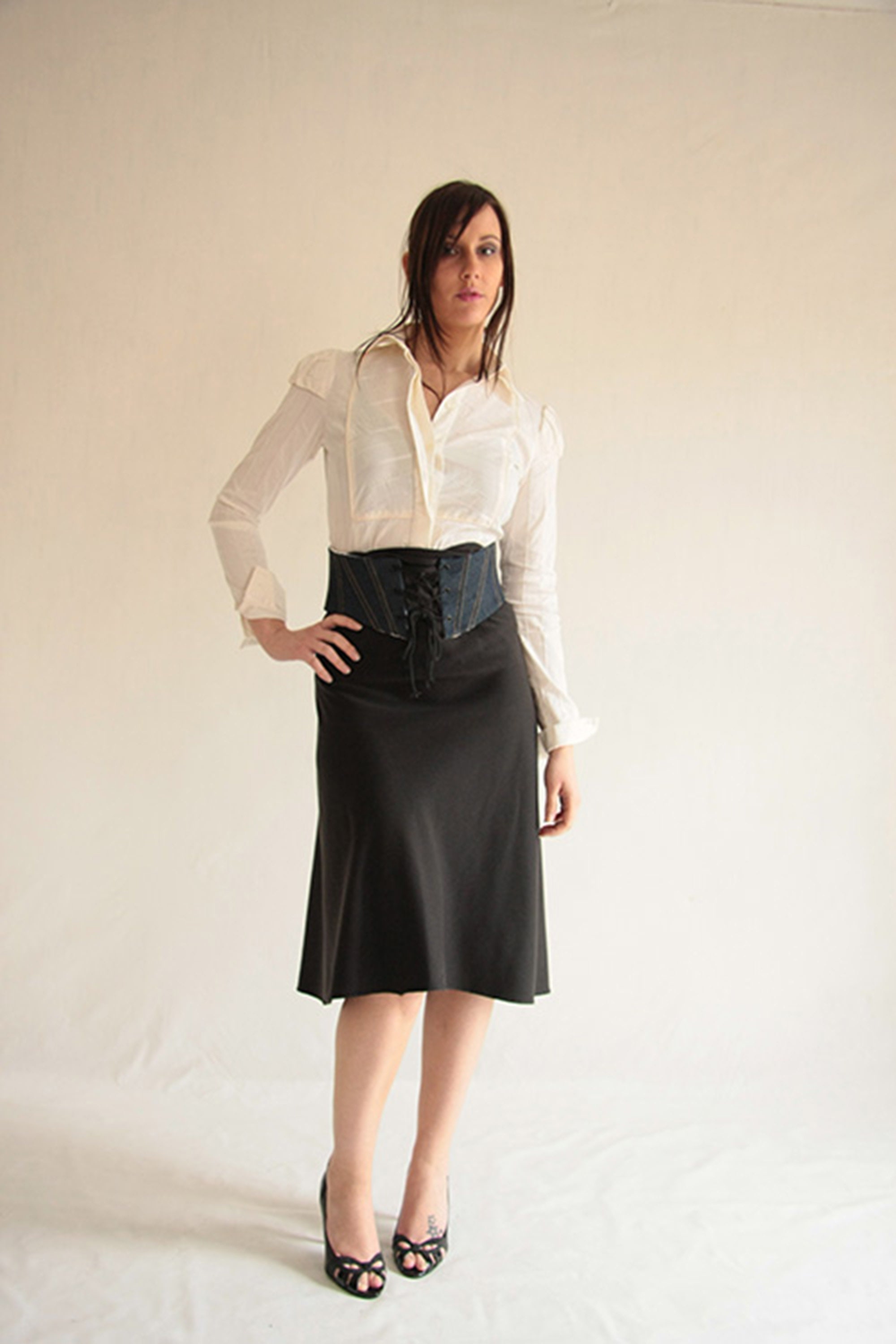 Corset ceinture améthyste jean - 5