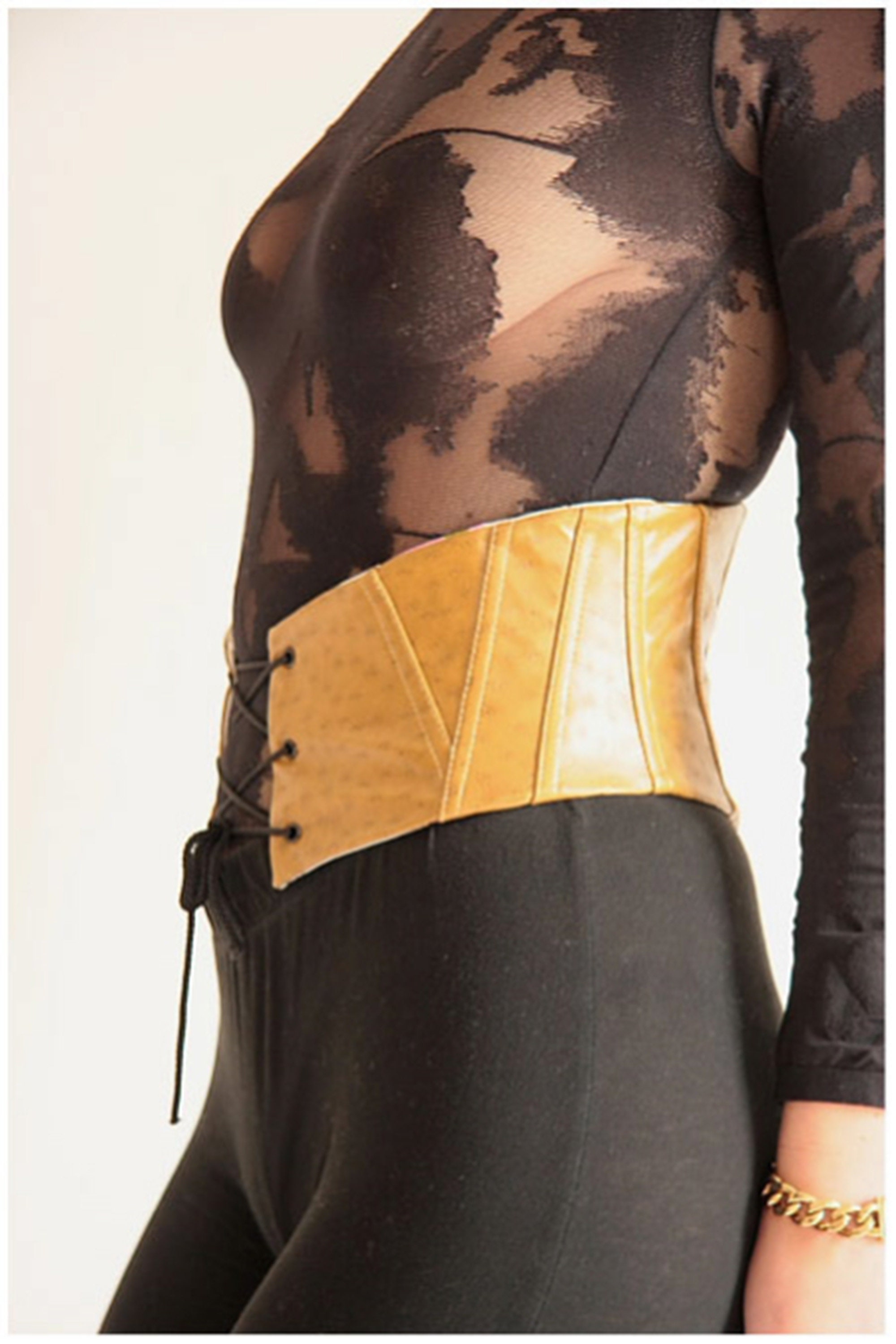Corset ceinture oprahbeige en similicuir - 6