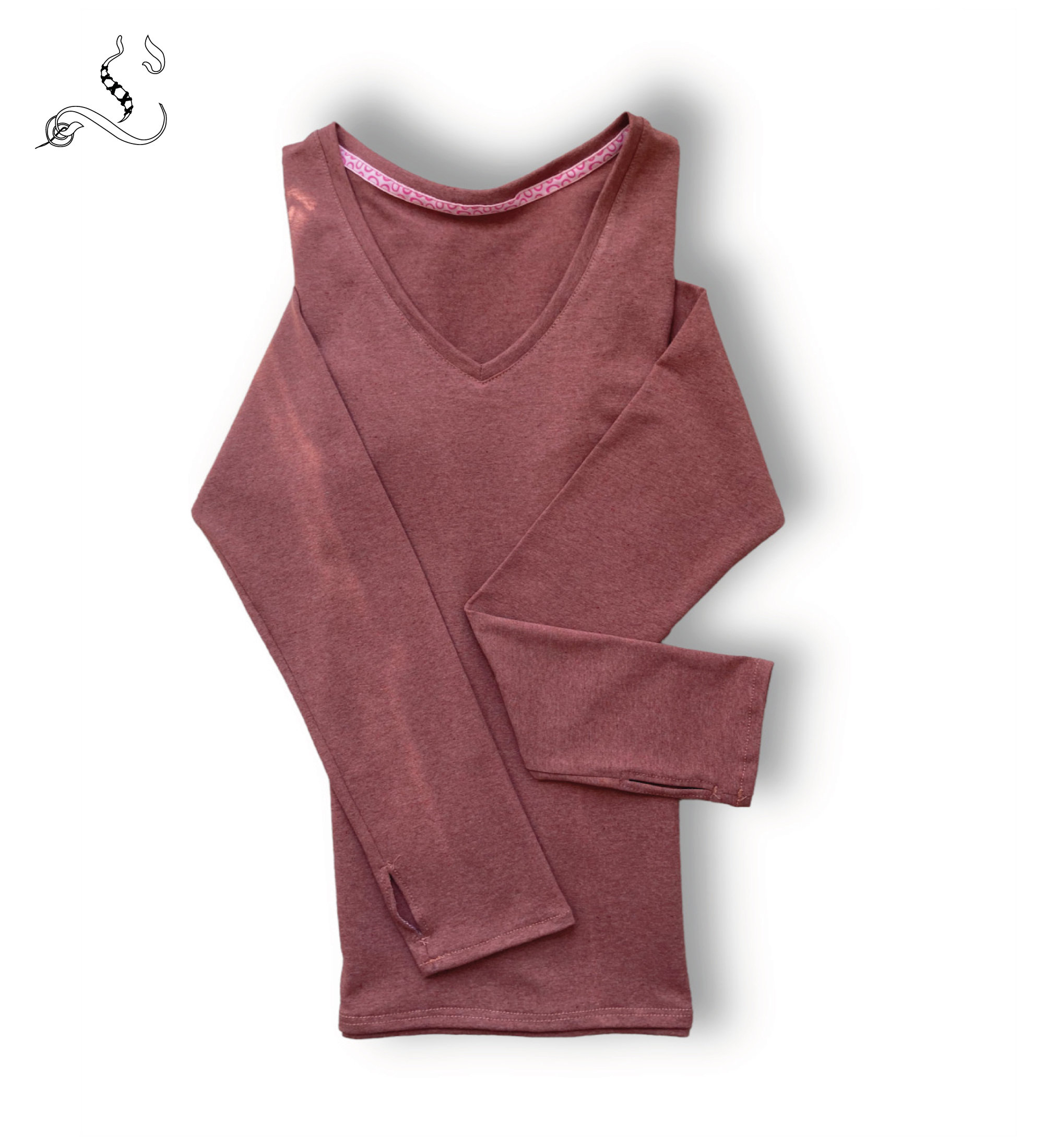 T shirt Manches longues avec trou pour pouce apparent - 8