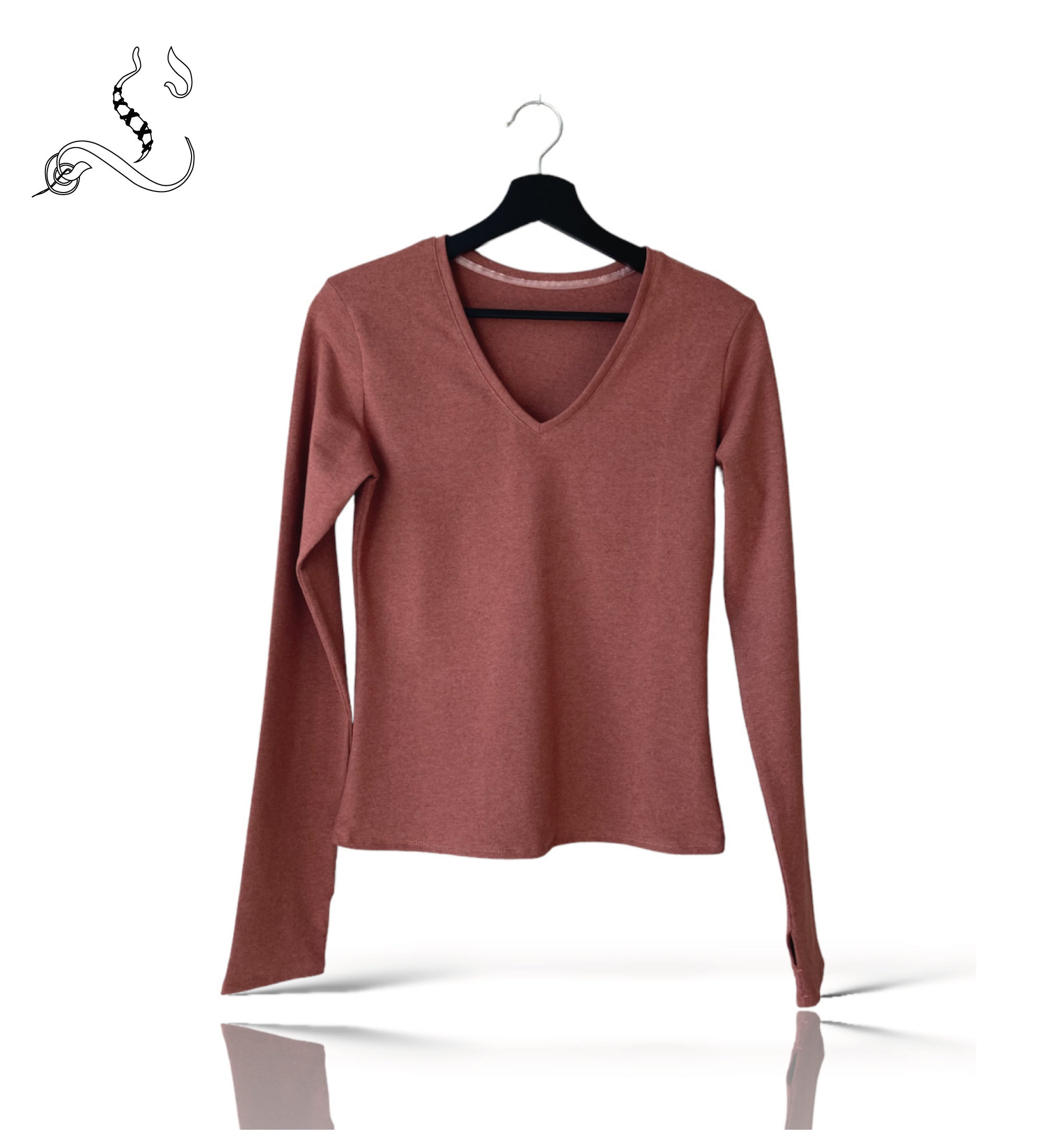 T shirt Manches longues avec trou pour pouce apparent - 4